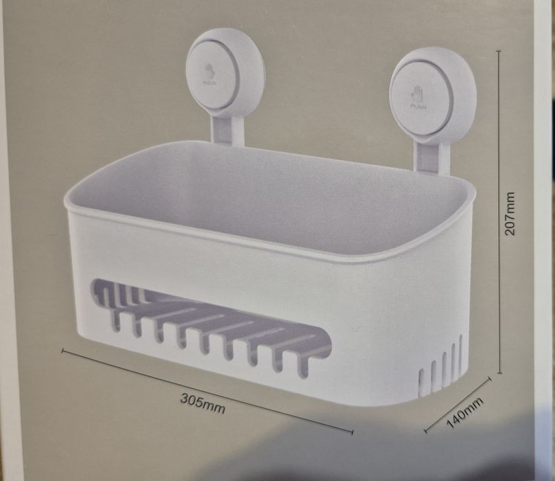 Etajera plastic cu ventuze