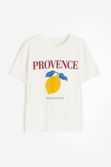 H&M тениска, с летен принт Provence, размер XS, нова