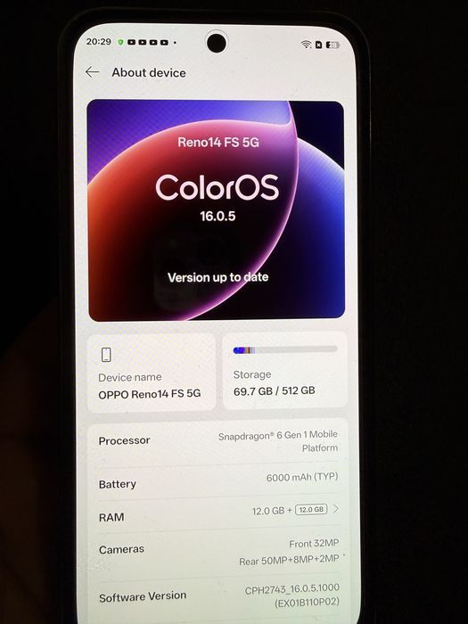 Oppo reno 14 fs 5g