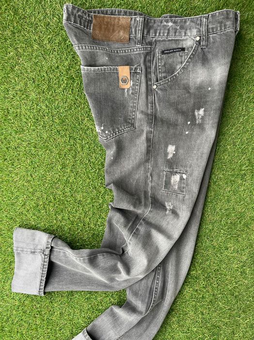 Мъжки дънки : PHILIPP PLEIN Illegal Fight Club Straight Cut Jeans 32