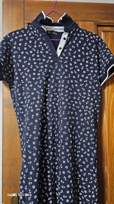 Памучна рокля с къс ръкав