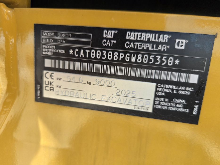 Închiriem excavator nou Caterpillar CAT 308, 9 tone