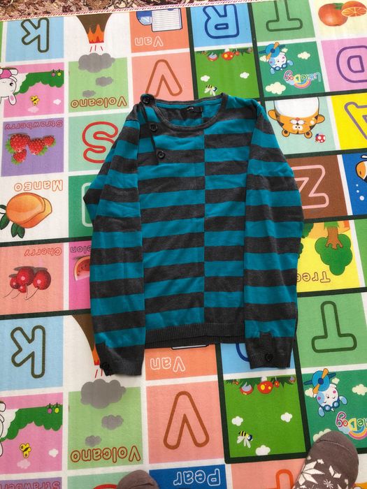 Pulovar dama vernil cu dungi