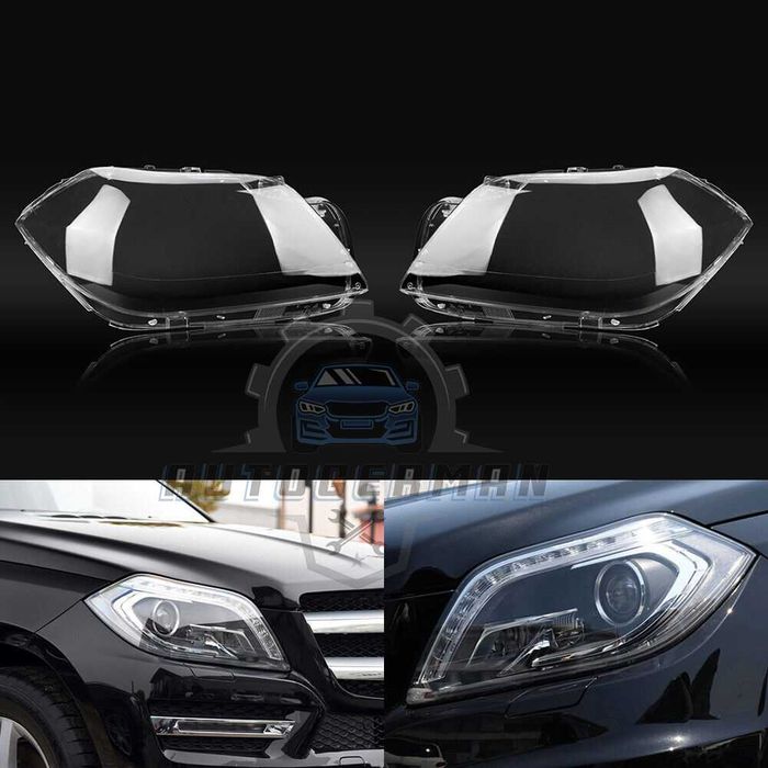 Капаци фарове Mercedes GL X166 GL350 GL450 (12-16) стъкло фарове крушки Мерцедес ГЛ Х166 ГЛ350 ГЛ450 xenon