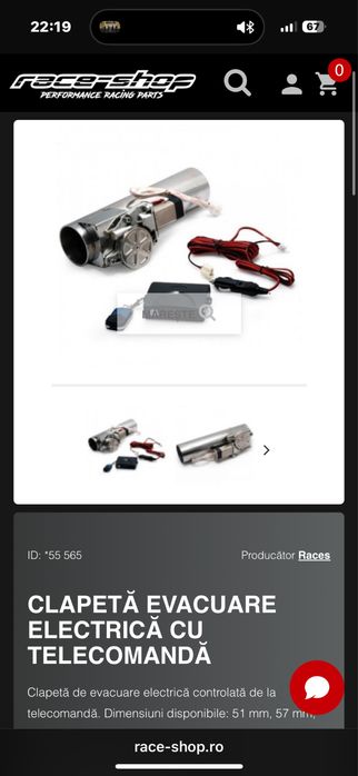 Clapeta evacuare 76mm