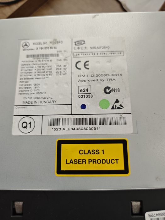 Радио, медия за мерцедес мл в164, w164 face