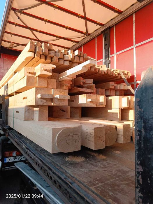 сглобяема дървена къща от масивно дърво дъб 10х5.5м