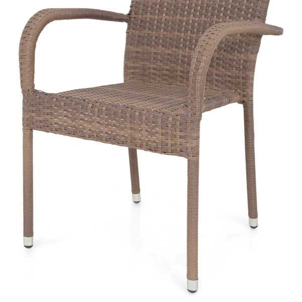 Set 4 Scaune exterior gradina/terasa/balcon Maro