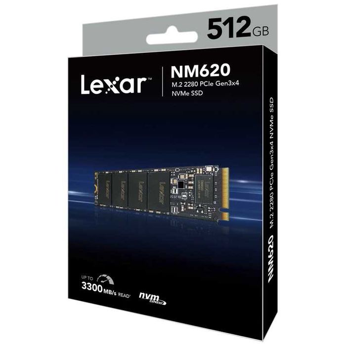- Твердотельный накопитель SSD M.2 512GB Lexar NM620 NVMe PCIe
