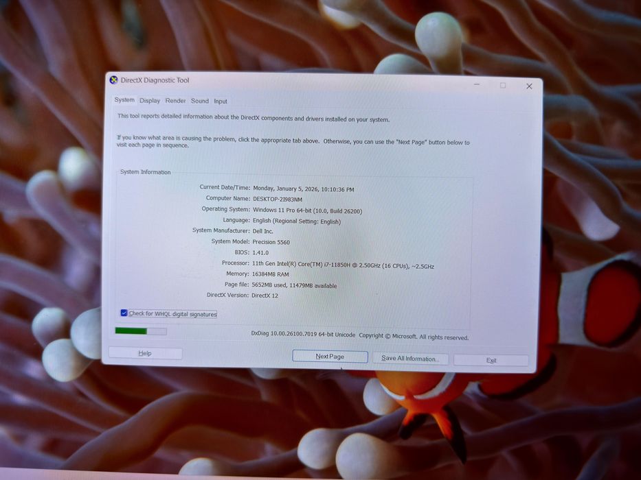 Dell precision 5560 Office