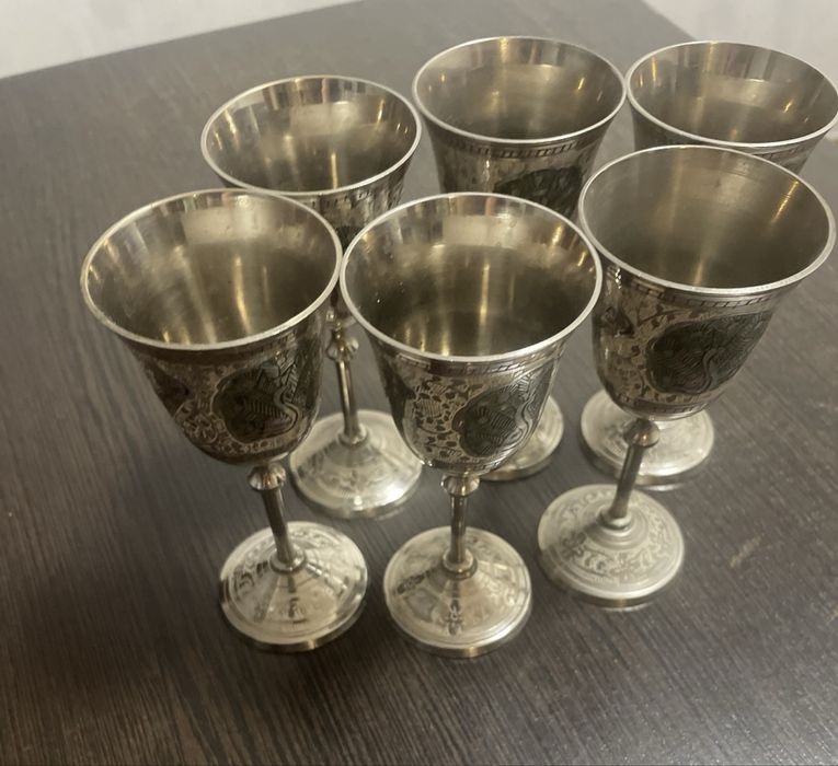 Антикварные рюмки Жар птица