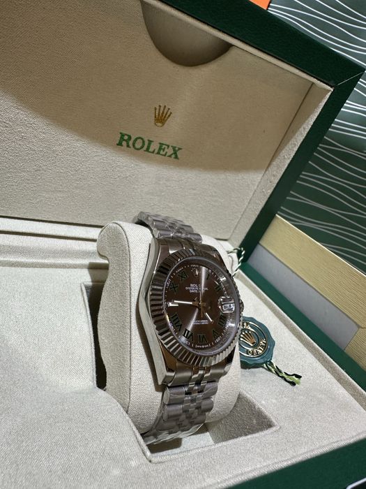 Ceas Rolex Datejust Silver/Cadran Maro
