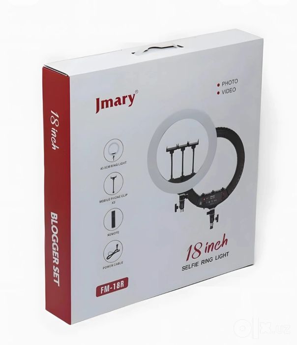 Blogger va fotograflar uchun full komplekt: Ring light FM-18R, shtativ