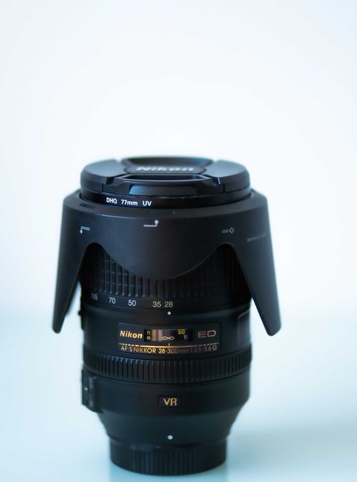 Obiectiv Nikon NIKKOR 28 - 300mm f3.5-5.6G ED VR Nikon stabilizare, impecabil