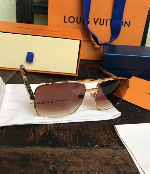 Ochelari de soare Louis Vuitton aurii Attitude Gold originali