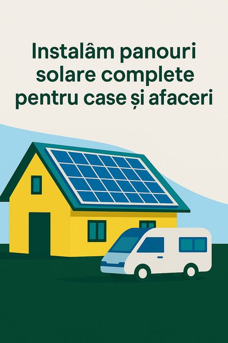 Montaj Panouri fotovoltaice pe rulote, autorulote,, garaj, casa, teren