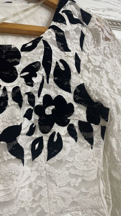 Платье белое гипюровое