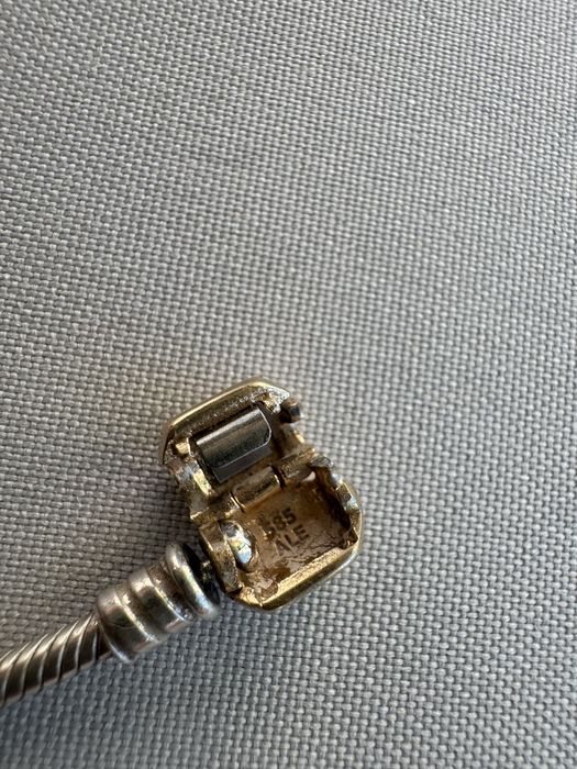 Bratara pandora din argint si inchizatoare din aur 14 k