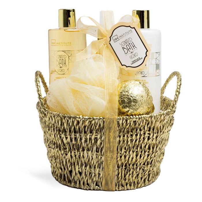 Set de baie in cos Scented Gold, 5 piese, IDC Institute, noi, sigilat