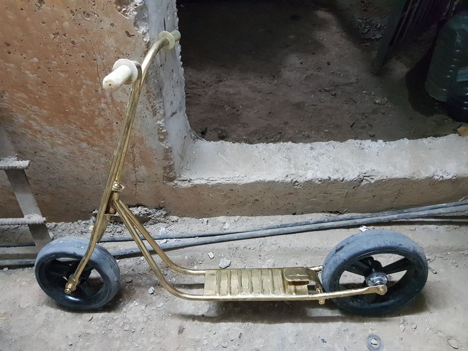 Продам самокат с тормозом СССР Советский гелевый колёса полный на ходу