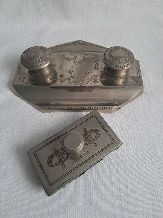 set birou calimara tusiera veche