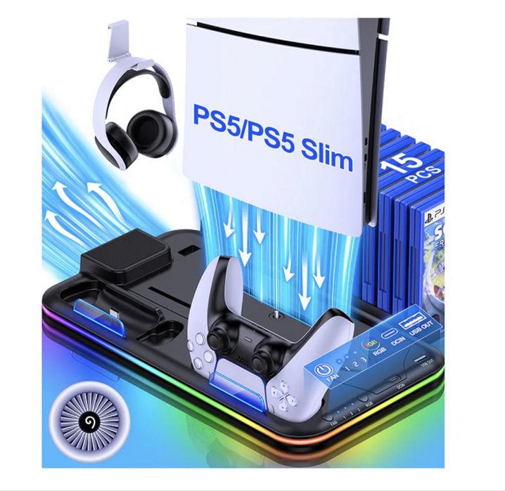 Ps5 stand and cooller (безплатна доставка)