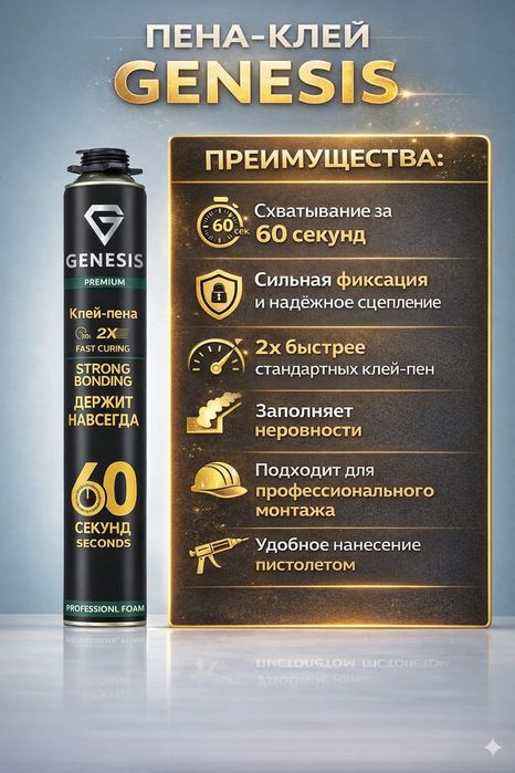 Монтажная пена 60 секунд