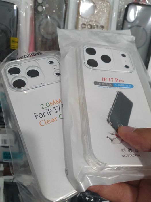 iPhone 17 , AIR , 17 Pro , 17 Pro Max  прозрачни силиконови гърбове