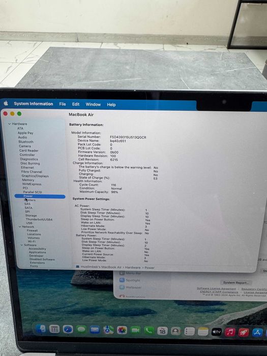 Mac book air M2 Space grey