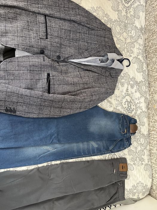 Одежда : джинсы , брюки , рубашка , пиджак