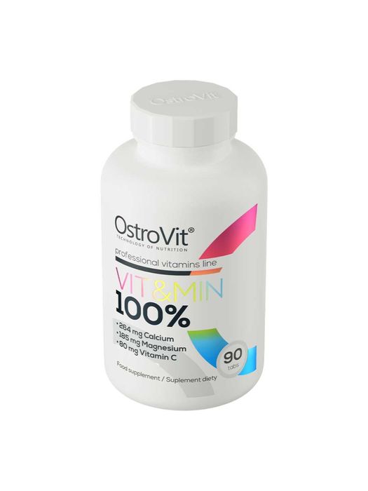 Vitaminlar va minerallar kompleksi OstroVit 100% Vit&Min, 90 tabletka
