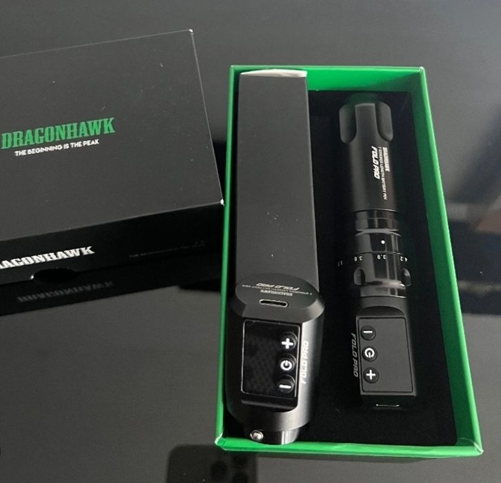 ‼️Безжична машина за татуировки Dragonhawk Fold Pro Pen Ротационна‼️