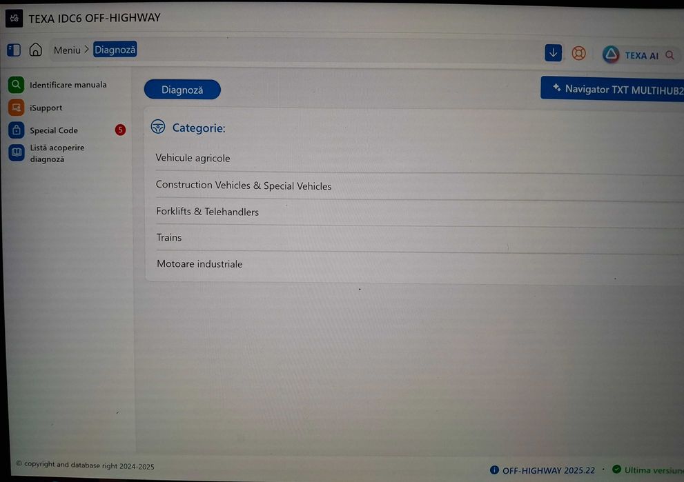 Diagnoza tester TEXA MULTIHUB autoturisme, camioane, utilaje, remorci