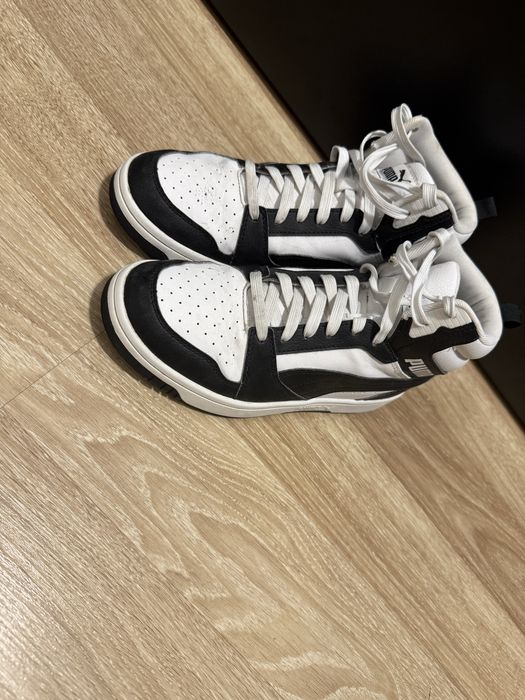 Маратонки Puma Rebound high-top white and black.