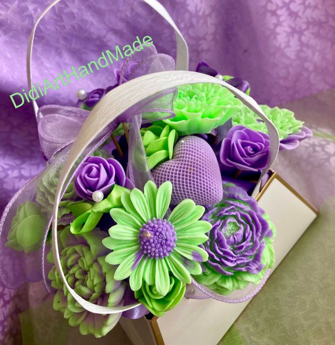 Букет от сапунени цветя