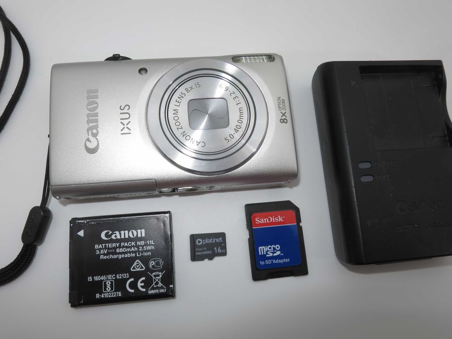 Canon IXUS 125 червен компактен цифров фотоапарат FULL-HD видео, 16 мегапиксела, 5х оптичен зум, дигитална камера уникално състояние като НОВА