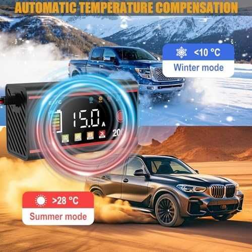 Нова 15A 12V смарт зарядно за акумулатор LCD LiFePO4 AGM GEL кола автомобил