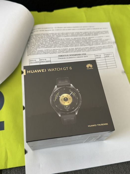 ЗАПЕЧАТАН 46mm Huawei watch GT 6 Yettel Гаранция 2028 Black GT6