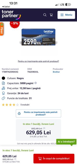 Imprimanta brother Nouă ! Oferta la jumatate de pret !