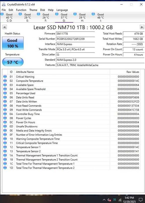 1TB NVMe Lexar NM710 (НОВ)