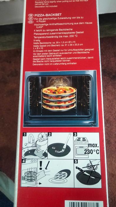 Tavi pizza cu suport pentru cuptor