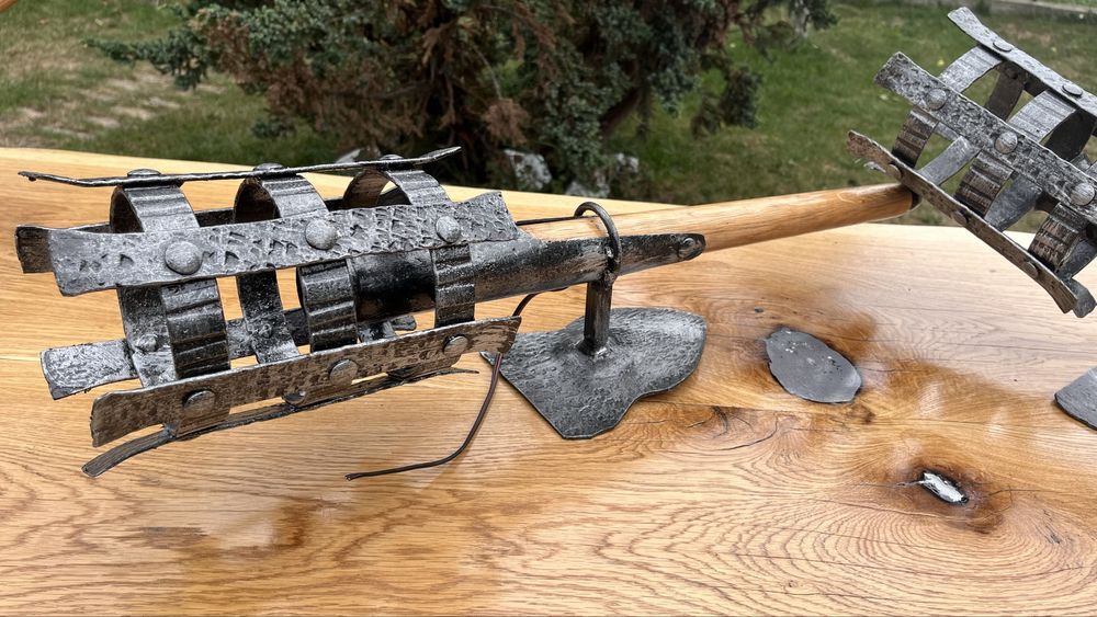 Felinar rustic fier forjat manual pentru terasa, foisor