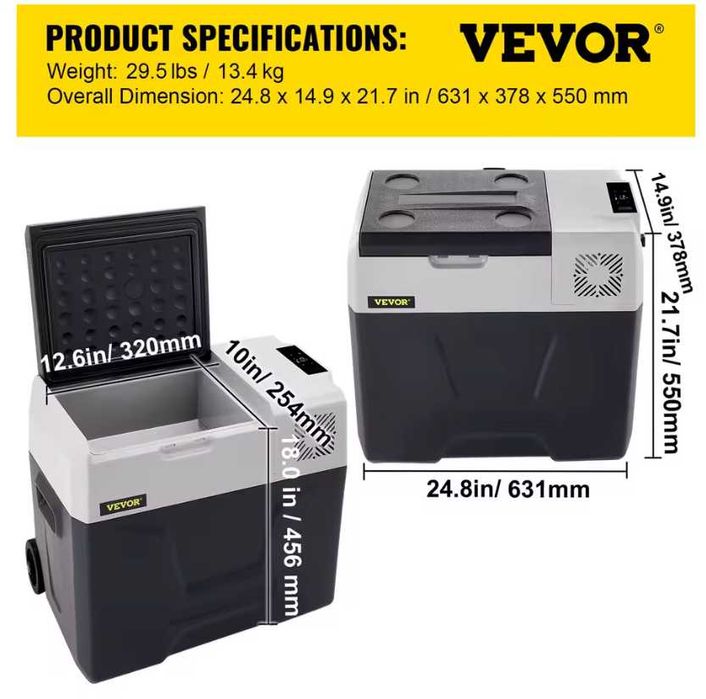 Мобилен Компресорен  Хладилник /Фризер 50 Литра