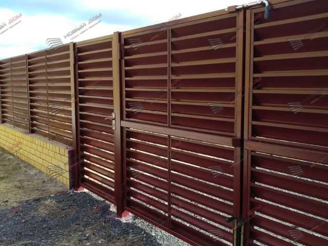 Забор жалюзи металлический