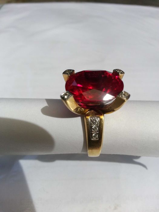 Рубины - кольцо + серьги