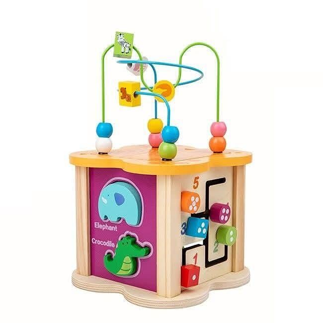 Занимателен дървен куб или къщичка