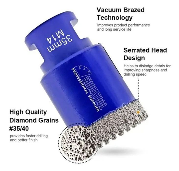 Диамантени боркорони за фаянс теракот гранитогрес SHDIATOOL