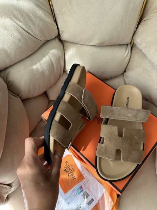 Papuci hermes chypree piele naturala