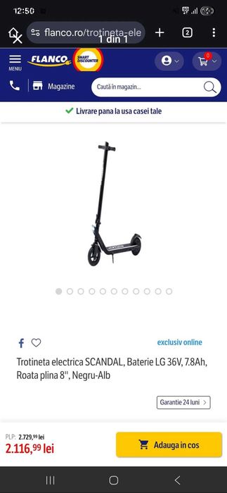 Trotineta Electrica SCANDAL (By Pegas)