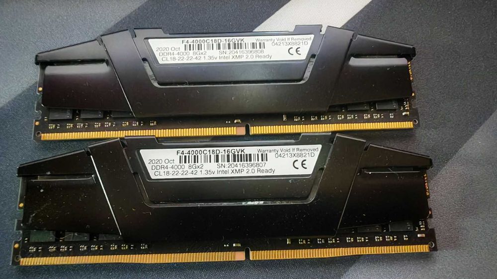 Рам памет G.SKILL Ripjaws V Black 16GB (2x8GB) DDR4 4000MHz